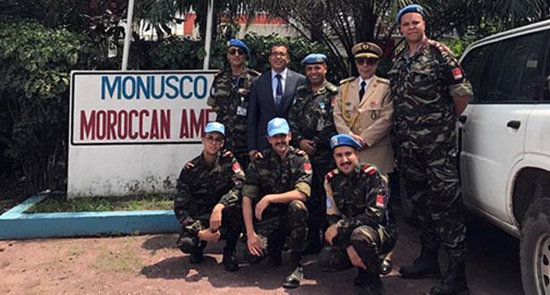 صورة مونسكو:توشيح ضابطين مغربيين لجودة عملهما في البعثة الدولية