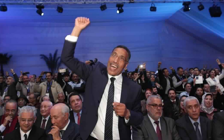 صورة انتخاب مخاريق أمينا عاما للاتحاد المغربي للشغل لولاثة ثالثة