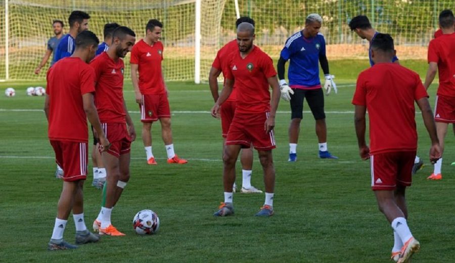 صورة آخر حصة تدريبية للمنتخب قبل مواجهة كوت ديفوار