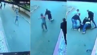 صورة مغاربة يشيدون بتدخل بطولي لأحد رجال الشرطة تجاه شخص يحمل “سيفين” بسلا -فيديو