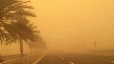 صورة عاصفة من الغبار تغطي سماء وجدة ومديرية الأرصاد تنبه المواطنين