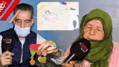 صورة زوجة أحد المقاومين المغاربة تحكي بحرقة عن معاناتها بعد وفاة زوجها-فيديو