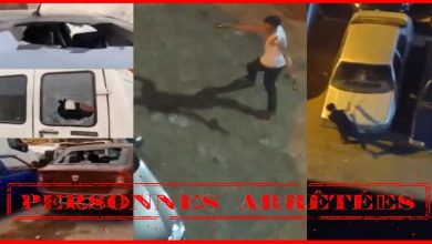 صورة فيديو لشخصين يلحقان خسائر مادية بسيارات يستنفر أمن البيضاء