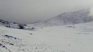 صورة “أوكايمدن” يرتدي حلة بيضاء بعد التساقطات الثلجية -صور